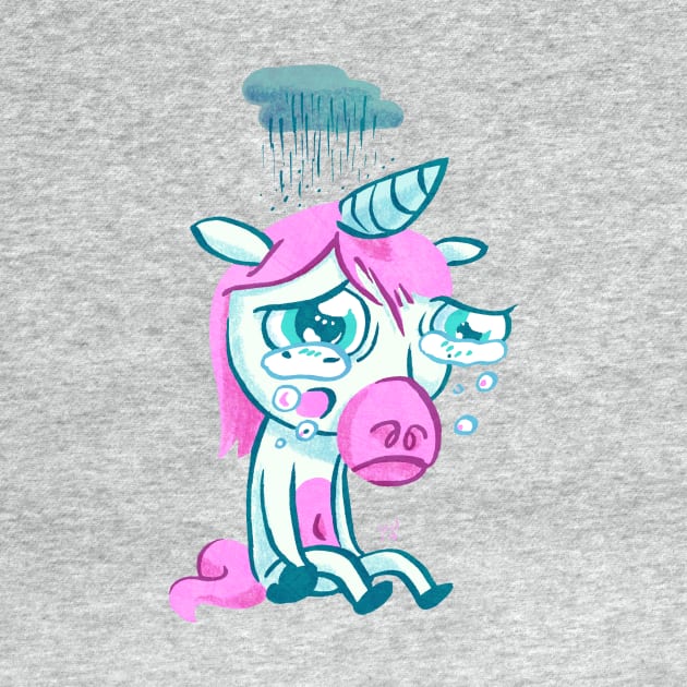 Sad Unicorn by washburnillustration